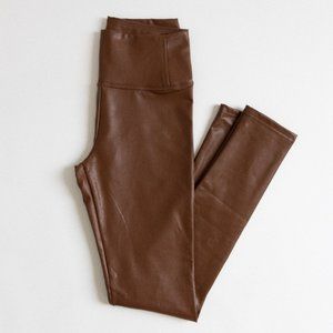 Brown Leather Leggings